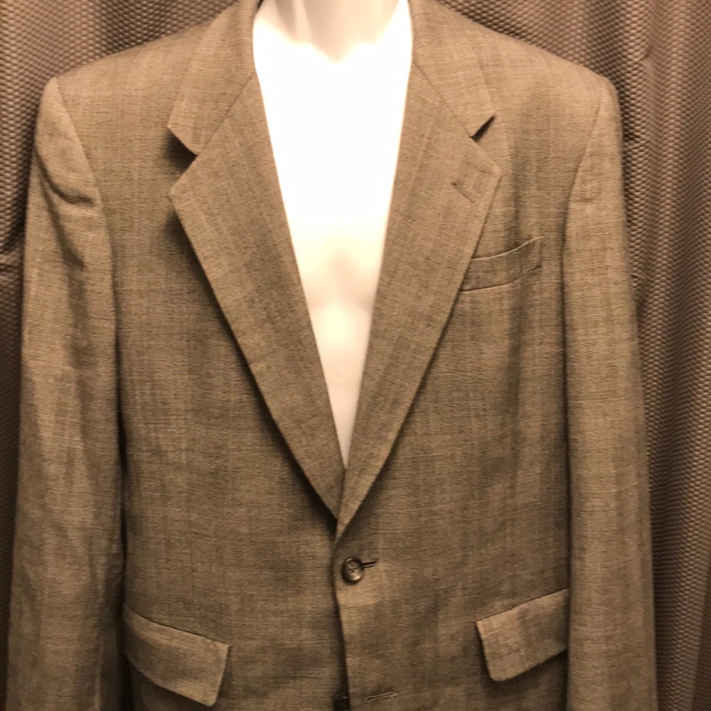 Hart-Schaffner 42L gray/white, rose stripe